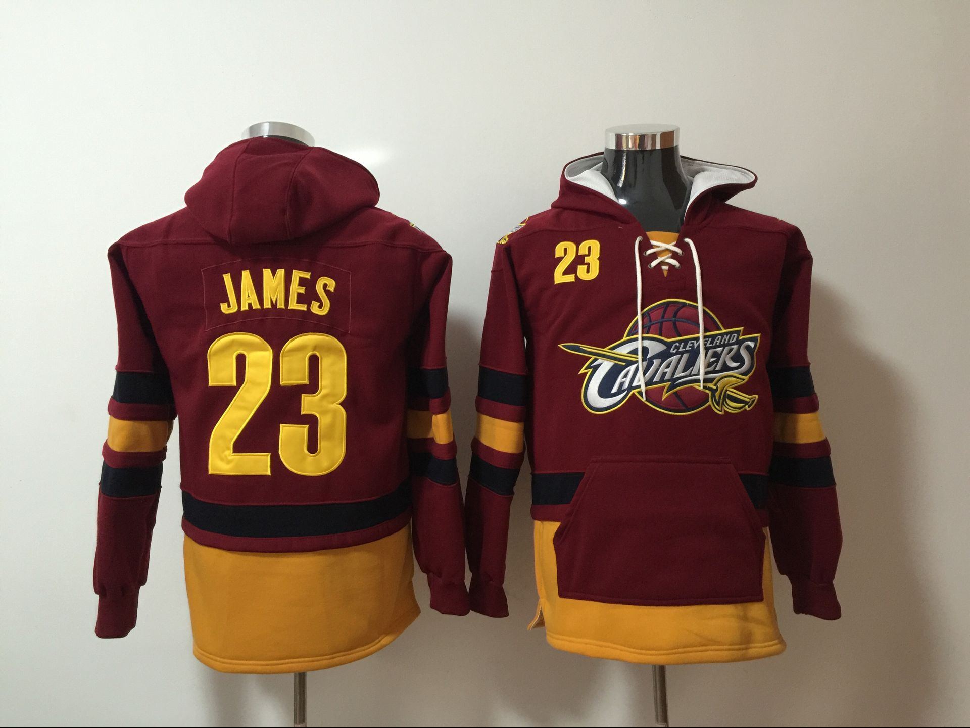 Men 2017 NBA Cleveland Cavaliers #23 James red Hoodie